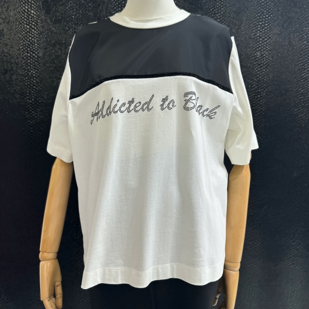 Gizia white and black t-shirt
